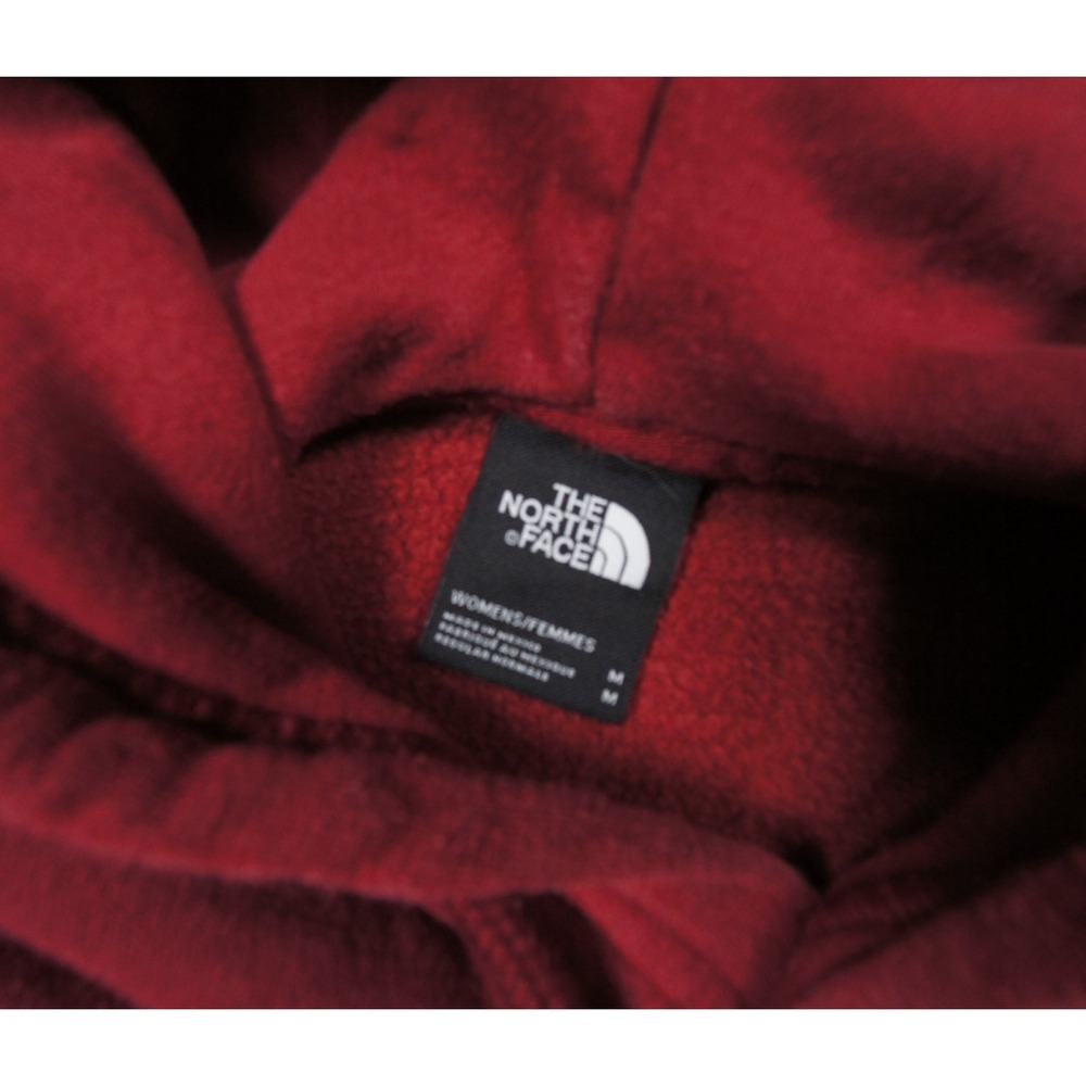 The North Face Sweatshirt Womens Medium Red Hoodie Fleece Pullover Ladies FLAW* - Picture 7 of 11